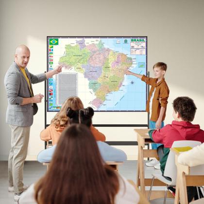 Imagem de Mapa Do Brasil Enrolado 0,90 X 1,20m - Político E Rodoviário - Escolar