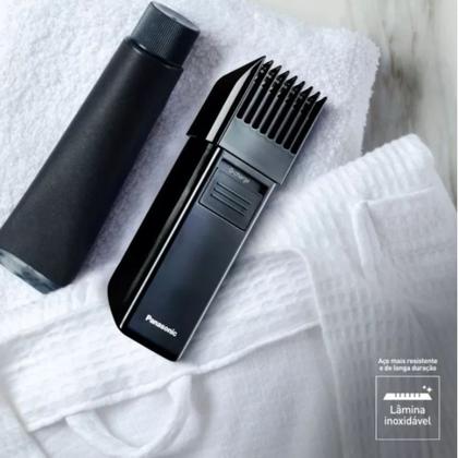 Imagem de Máq de Acabamento Panasonic com Base Bateria Recarregável Preta 6 Alturas 220V- ER389X-K891