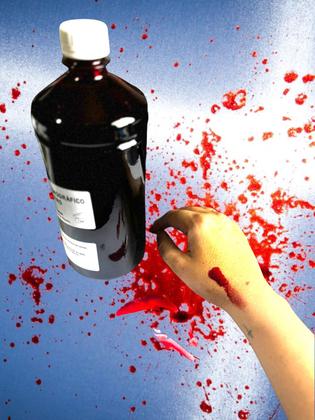 Imagem de Maquiagem Sangue Líquido Cenográfico 1lt vermelho realista