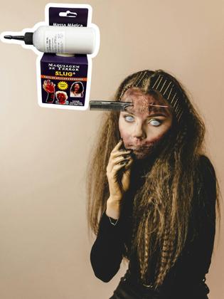 Imagem de Maquiagem Terror Massa Slug 250Gr + Látex Líquido 100Ml