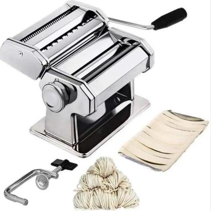 Maquina 4 tipos de massas em inox preparar macarrao e ravioli dupla cilindro prepara - Tempo Real Imagem de Maquina 4 tipos de massas em inox preparar macarrao e ravioli dupla cilindro prepara