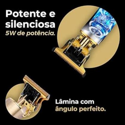 Imagem de Maquina Acabamento Recarregável Detalhe Cabelo Barba Sem Fio