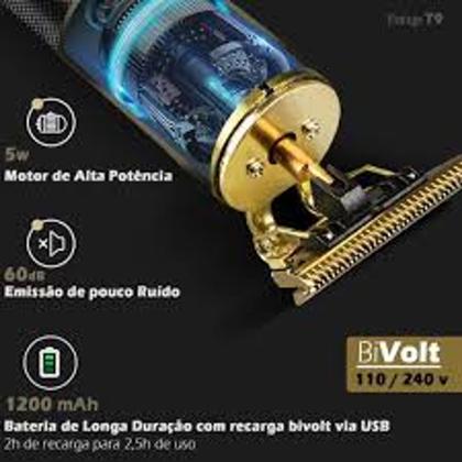 Imagem de Maquina Aparelho Elétrico Cabelo Barba Risco e Pezinho Pronta Entrega Bivolt 110V/220V