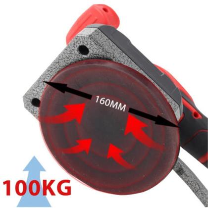 Imagem de Maquina Assentar Porcelanato Pisos Vibradora Ventosa 2 Baterias Potente e Carregador Case Transporte