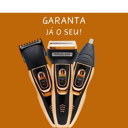 Imagem de Máquina Barbeador Elétrico Aparador De Pelos Daling 3x1