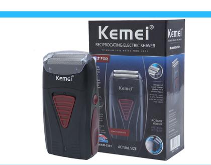 Imagem de Máquina Barbeador Shaver Kemei Km 3381 Recarregável Elétrico Sem Fio Bivolt