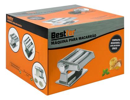 Imagem de Maquina Cilindro de Macarrao Manivela com Duas Laminas 2mm/4mm (Fixa) Bestfer