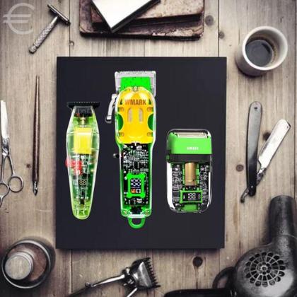 Imagem de Máquina Cortar Cabelo Wmark Kit Profissional 3X1 Barbearia