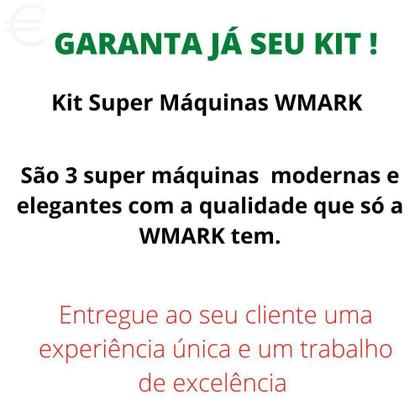 Imagem de Máquina Cortar Cabelo Wmark Kit Profissional 3X1 Barbearia
