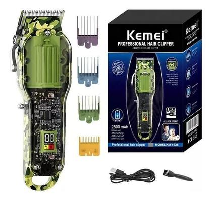 Imagem de Máquina Corte Kit Barbeiro 3 Em 1 Camuflado Transparente Sem