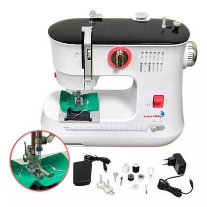 Imagem de Máquina Costura Portátil Bivolt com Agulha Dupla IWNC510 IMPORTWAY