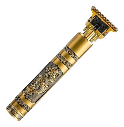 Imagem de Maquina De Acabamento Cabelo Barba Profissional Recarregavel Cor Dourado