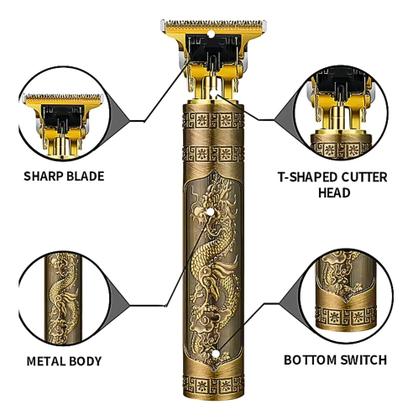 Imagem de Maquina De Acabamento Cabelo Barba Profissional Recarregavel Cor Dourado