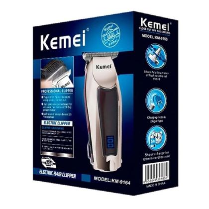 Imagem de Máquina de Acabamento Detailer Barbearia Kemei KM-9164 Recarregável Usb Bivolt