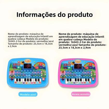 Imagem de Máquina De Aprendizagem Para Crianças Tablet De Computador Em Inglês Com Luz LED Dispositivo
