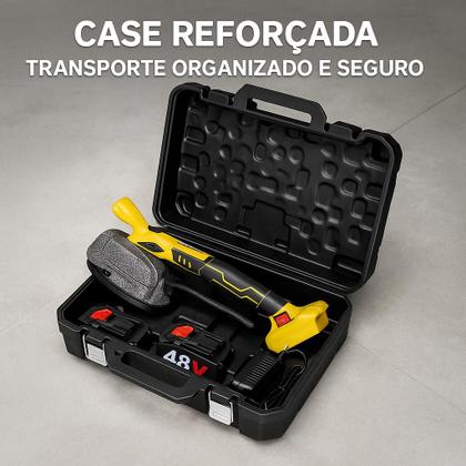 Imagem de Maquina De Assentar Piso Elétrica Recarregável Porcelanato Vibratória 2 Baterias 48v Com Maleta