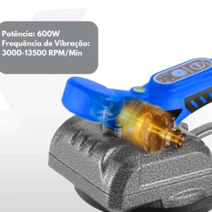 Imagem de Máquina de Assentar Porcelanato Sem Fio c Ventosa Alta Sucção Frequência de Vibração 300013500 RPM/Min 