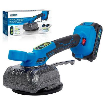 Imagem de Máquina de Assentar Porcelanato Sem Fio c Ventosa Alta Sucção Frequência de Vibração 300013500 RPM/Min 