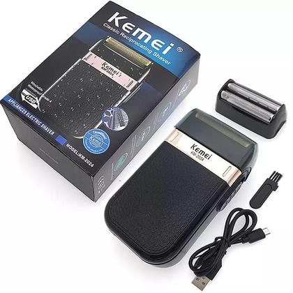 Imagem de Maquina de barbear Barbeador elétrico sem fio recarregável Kemei Classic Shaver Km 2024 - Bivolt