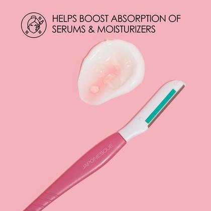 Imagem de Máquina de barbear facial Dermaplane Japonesque Dermaplaner com babosa, pacote com 5