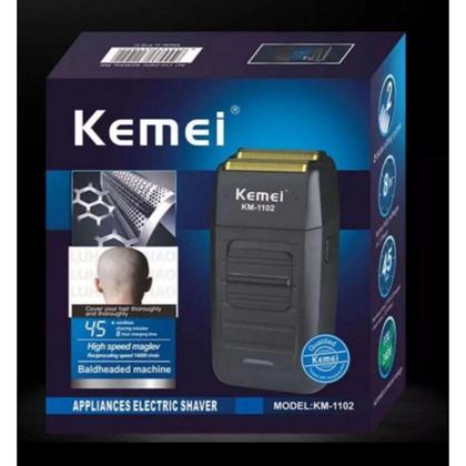 Imagem de Maquina de barbear Shaver 2 Lâminas  Recarregavel Km-1102 - KEMEI