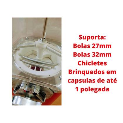 Imagem de Maquina De Bolinha Pula Pula Chicletes Luxo Catraca 2