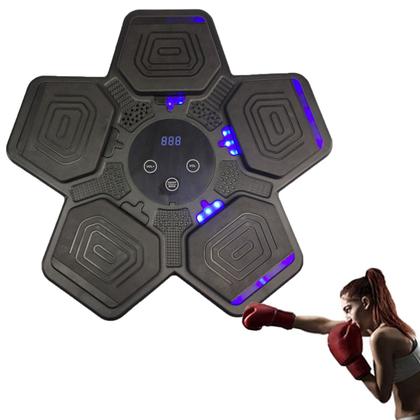 Imagem de Maquina De Boxe Soco Inteligente Bluetooth 5 Modos Saco Pancada Soco Luta Musculaçao Atividade Treino Fisico Wall Target Boxing Musica Celular