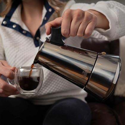 Imagem de Máquina de café expresso de fogão de aço inoxidável London Sip Moka Pot