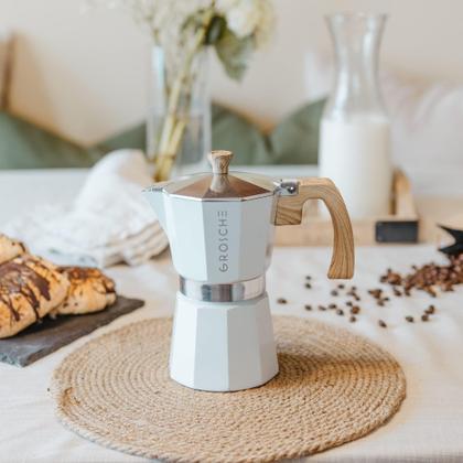 Imagem de Máquina de café expresso de fogão GROSCHE Milano White 6 xícaras