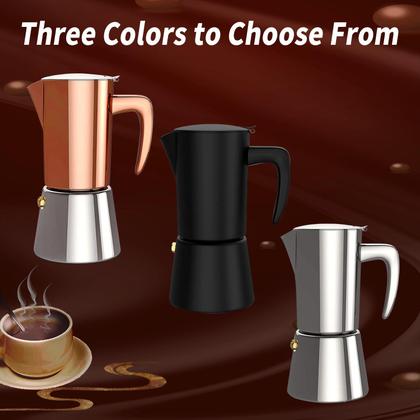 Imagem de Máquina de café expresso Moka Pot Collgene 6 xícaras (300 mL) de aço inoxidável