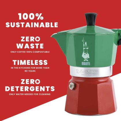 Imagem de Máquina de café expresso para fogão Bialetti Moka Express Italia 270ml