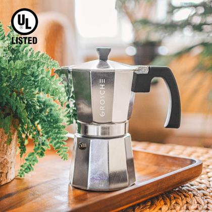 Imagem de Máquina de café expresso para fogão GROSCHE Milano Moka Pot 450 ml prata