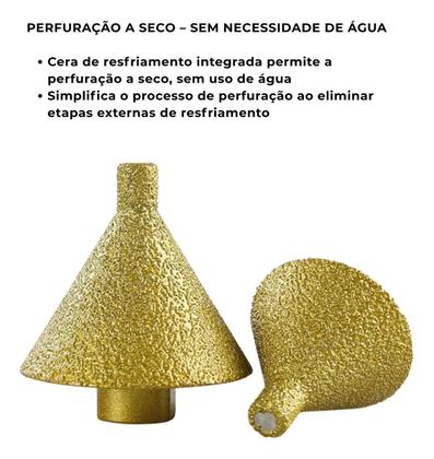 Imagem de Máquina De Chanfrar Cabeça Plana Com Grão De Diamante 38mm