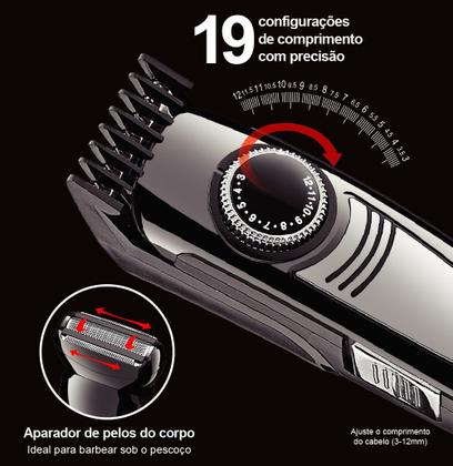 Imagem de Maquina De Cortar Cabelo Barba E Aparador De Pelos Mega Compras