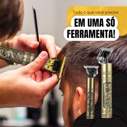 Imagem de Máquina de Cortar Cabelo Dragão Buda - Acabamento Premium