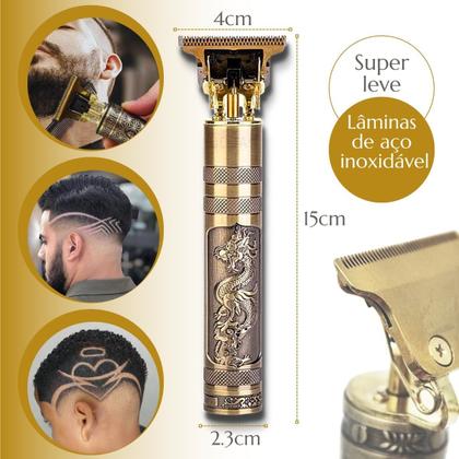 Imagem de Máquina De Cortar Cabelo Fazer Barba Acabamento Dragão