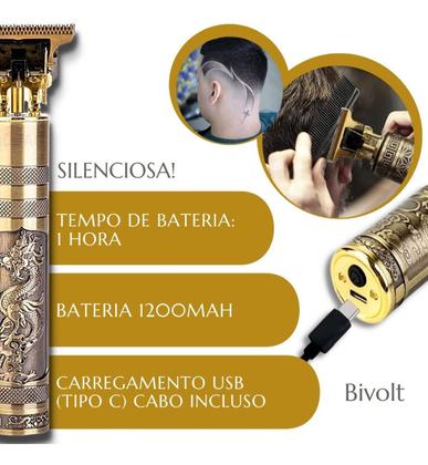 Imagem de Máquina De Cortar Cabelo Fazer Barba Acabamento Dragão