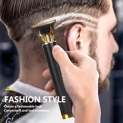 Imagem de Máquina de Cortar Cabelo Masculina Recarregável Aparador de Barba Sem Fio e Precisão