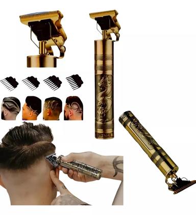 Imagem de Maquina De Cortar Cabelo Profissional De Metal Dragao Faz Pezinho Aparador De Pelo Barba Depila