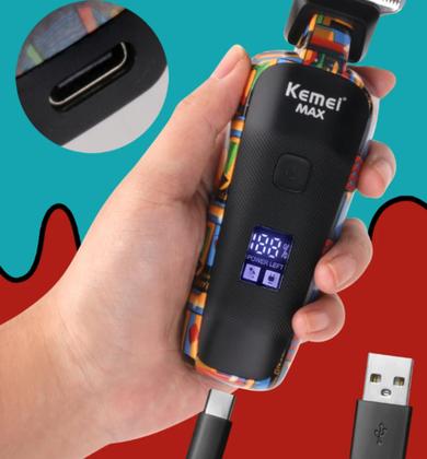 Imagem de Máquina De Cortar Cabelo Profissional Digital Kemei Max5090