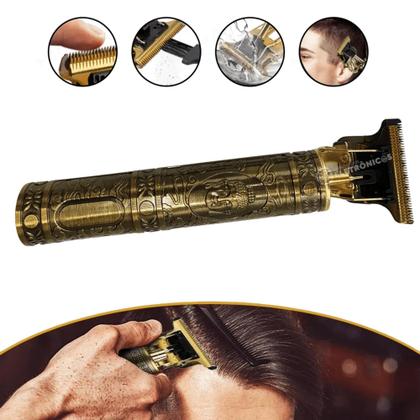 Imagem de Máquina De Cortar Cabelo Sem Fio Profissional Recarregável Em Metal BBG10517