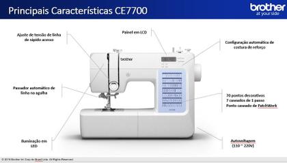 Imagem de Máquina de costura domestica brother CE7700 bivolt