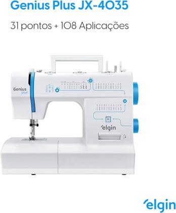 Máquina de Costura Elgin Genius Plus+ JX4035 - 31 Pontos - Máquina