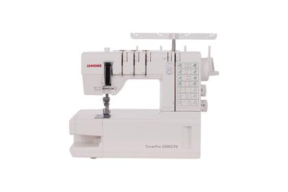 Imagem de Máquina de Costura Galoneira Modelo 2000CPX Janome Uso doméstico Costura Diversos Tipos de Tecidos Moda Praia Roupas Fitness Lingerie Malhas