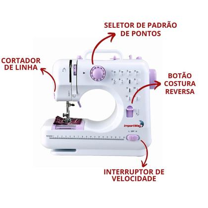 Imagem de Máquina De Costura Multifuncional Portátil IWMC505K