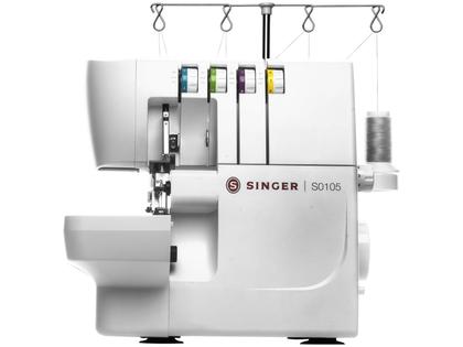 Imagem de Máquina De Costura Overlock Singer S0105 Portátil - Branco