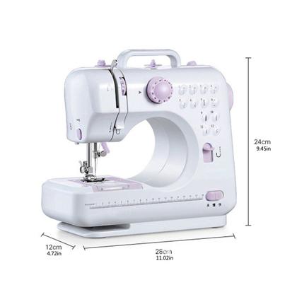 Imagem de Máquina De Costura Portátil Elétrica Com Pedal 110V 12 Pontos Doméstica Tecidos Leves e Médios