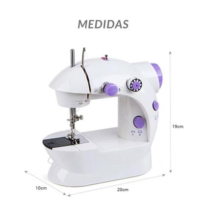 Imagem de Máquina de Costura Portátil Reta com LED, Bivolt e Pedal