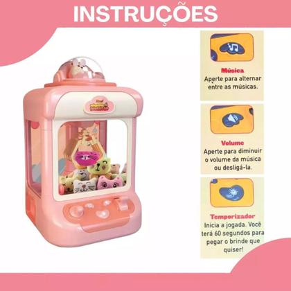 Imagem de Máquina de Diversões Pega Bichinhos Pelúcia Rosa - Zoop Toys