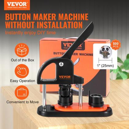 Imagem de Máquina de fazer botões VEVOR JMB-25 25 mm com 500 peças